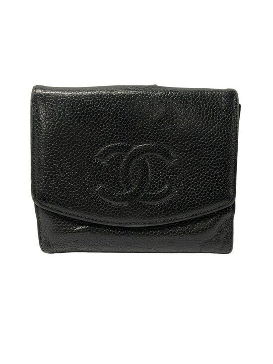 Chanel Handbags - ★SOLD★ Chanel Hook Wallet Black CC Logo Gold